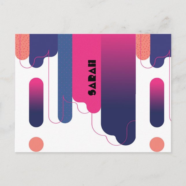 Moderne moderne Bogen Line Art Minimal Postkarte (Vorderseite)