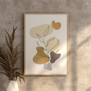 Moderne moderne bohenhafte abstrakte Kunst Wand Poster