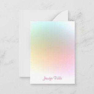 Moderne moderne, farbenfrohe Template Typografie S Mitteilungskarte