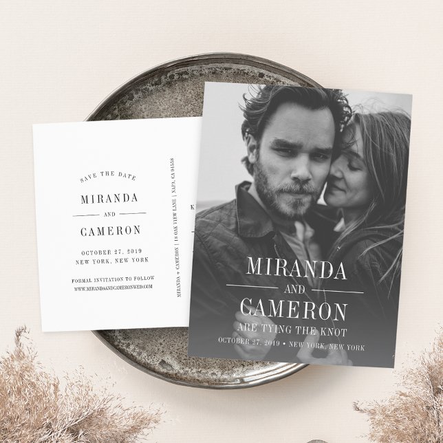 Moderne Moderne | FOTO SAVE THE DATE Ankündigungspostkarte (Von Creator hochgeladen)