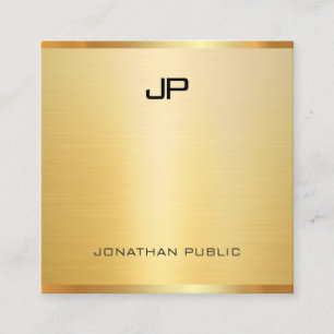 Moderne moderne Gold Elegante Berufliche Vorlage Quadratische Visitenkarte