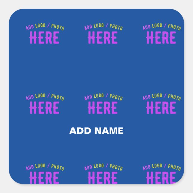 MODERNE MODERNE KUSTOM-BLAUEN MIT VERIFISCHTER MAR QUADRATISCHER AUFKLEBER (Vorderseite)