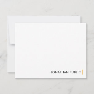 Moderne, moderne, minimalistische Designvorlage Mitteilungskarte