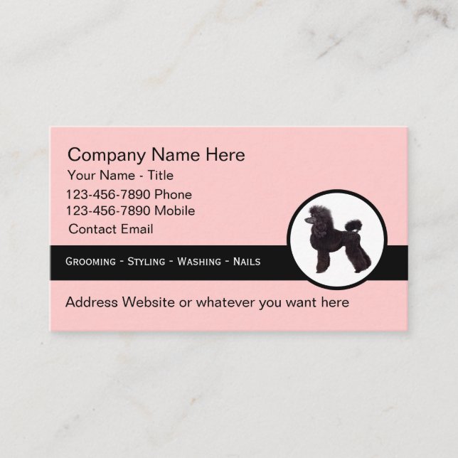 Moderne moderne Pet Grooming Business Cards Visitenkarte (Vorderseite)