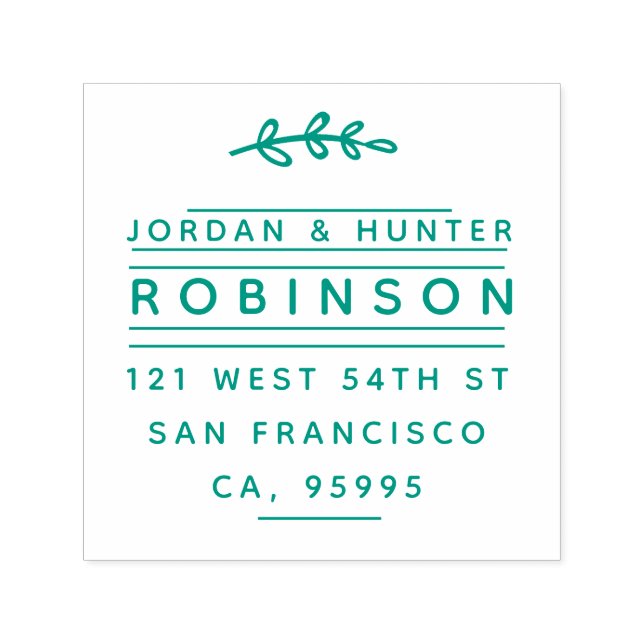 Moderne, moderne Rustikale Zweigstelle - Rücksende Permastempel (Design)