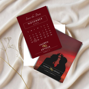 Moderne Moderne schick Minimal Foto Hochzeit Save The Date