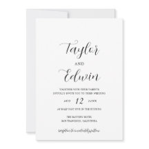 Moderne moderne Schwarz-weiße Hochzeit