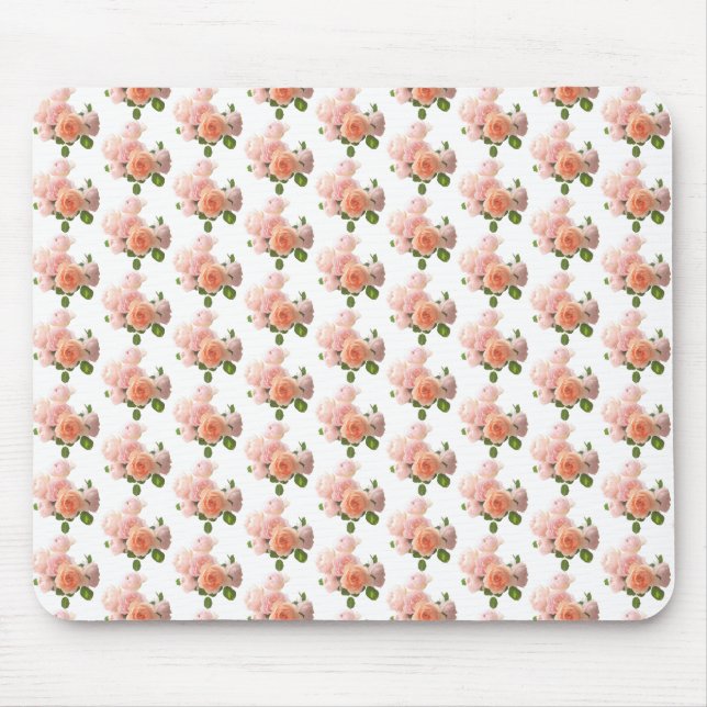 Moderne moderne Vorlage Elegante Rose Design Mousepad (Vorne)
