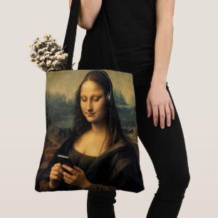 Moderne Mona Lisa mit Smartphone