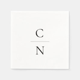 Moderne Mongram Arch Wedding Serviette