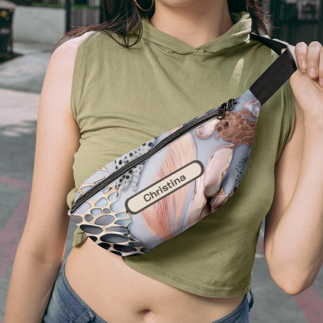 Moderne Mongram Beach Vibe Seashells Bauchtasche (Von Creator hochgeladen)