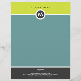 Moderne Mongram Business Letterhead Briefbogen