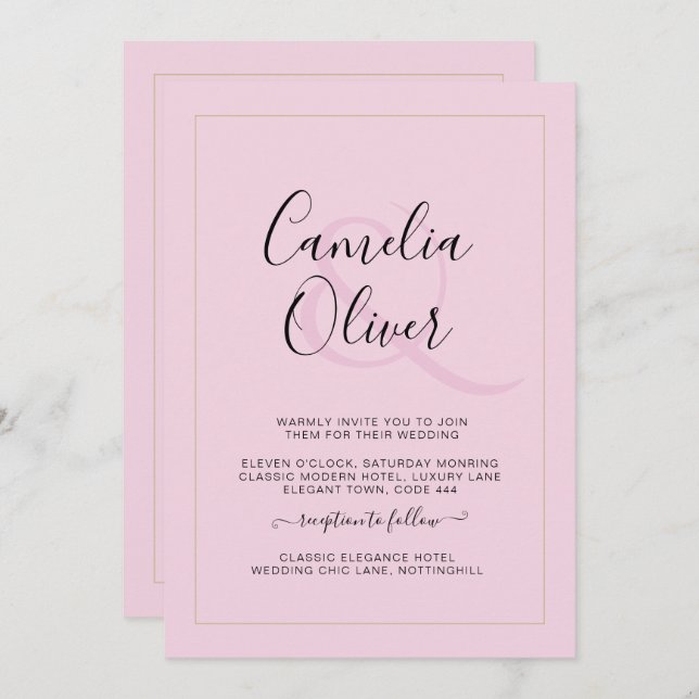 Moderne, monochrome Ampere und Hochzeit (Vorne/Hinten)