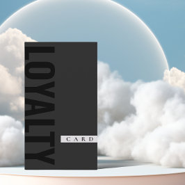 Moderne monochrome Black Loyalty Card Visitenkarte