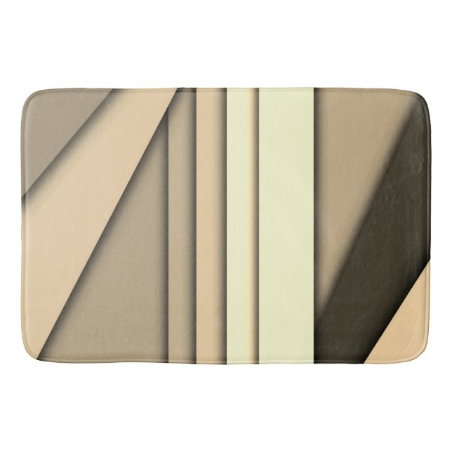 Moderne monochrome Bräune Badematte (Vorderseite)