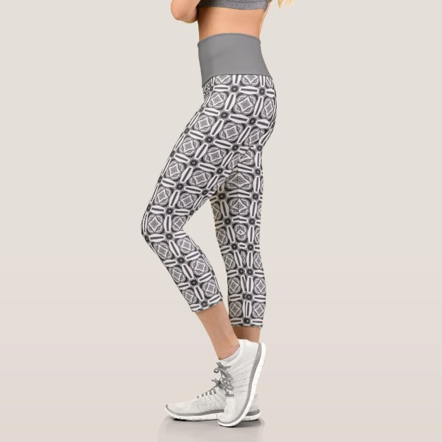 Moderne monochrome Hochwaisted-Capris Capri Leggings (Links)