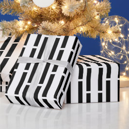 Moderne monochrome Schwarz-Weiß-Matrix Geschenkpapier