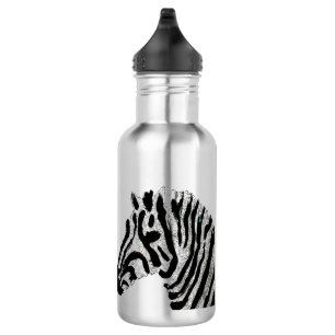 Moderne monochrome Zebra Animal Print Trinkflasche