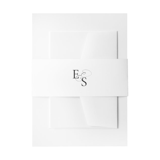 Moderne Monogram Ampersand Hochzeit Einladungsbanderole (Vorderseite Beispiel)
