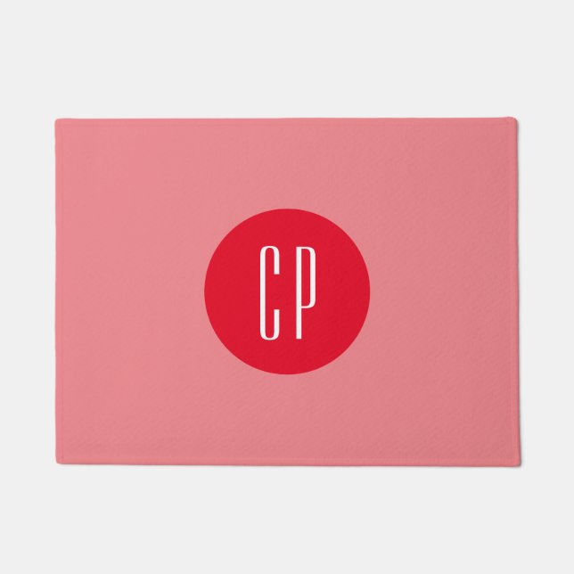 Moderne Monogram Berufliche Schlichte Einfache Ini Fußmatte (Vorderseite)