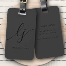 Moderne Monogram Black Calligraphy Elegante Script