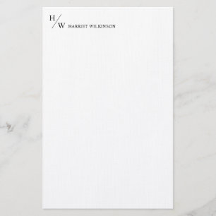 Moderne Monogram Classic Black Personal Stationery Briefpapier