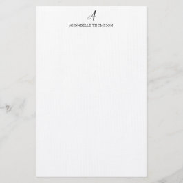 Moderne Monogram Classic Black Personal Stationery Briefpapier