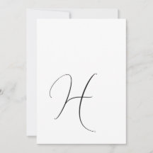 Moderne Monogram Elegant Black & White Wedding