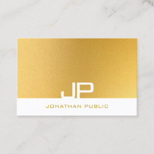 Moderne Monogram Elegant Gold Template Trendy Visitenkarte