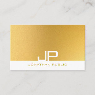 Moderne Monogram Elegant Gold Trendy Template Visitenkarte