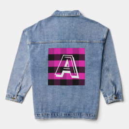 Moderne Monogram Erstklassige Denim Jacket Jeansjacke