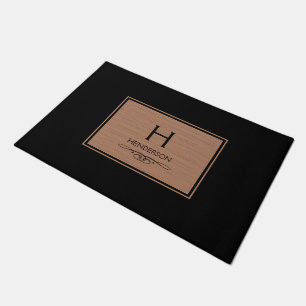 Moderne Monogram-Familienname Door Mat Fußmatte