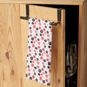 Moderne Monogram Floral Wedding Geschirrtuch