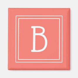 Moderne Monogram Letter Initial Template Niedlich  Magnet