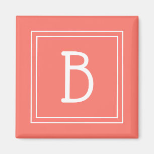 Moderne Monogram Letter Initial Template Niedlich  Magnet