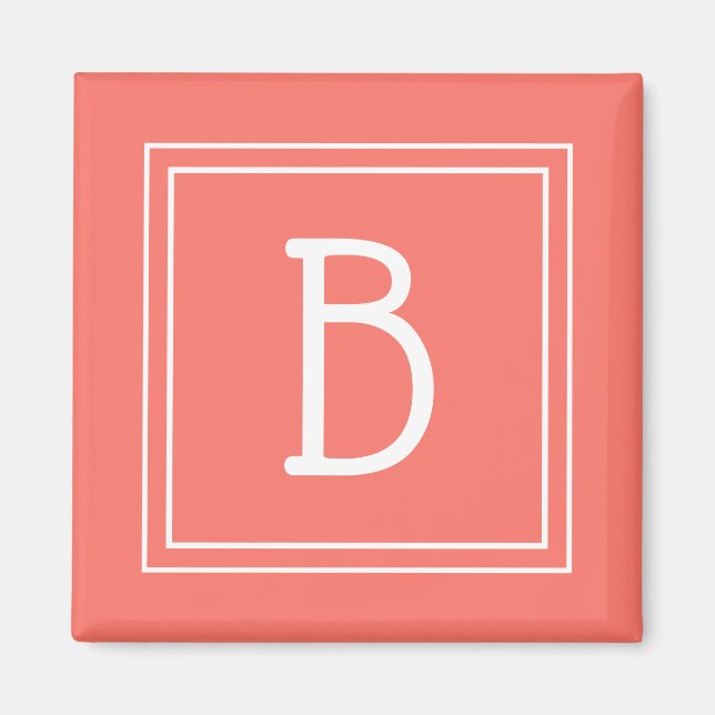 Moderne Monogram Letter Initial Template Niedlich  Magnet (Vorne)