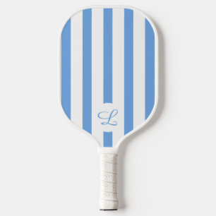 Moderne monogram Light Blue Streifen Girl Pickleball Schläger
