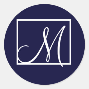 Moderne Monogram M Stickers