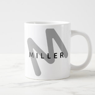 Moderne Monogram Miller Jumbo-Tasse