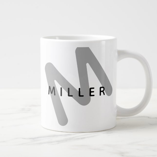 Moderne Monogram Miller Jumbo-Tasse (Rechts)