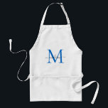 Moderne Monogram Navy Blue Chic Script Koch Cuisin Schürze<br><div class="desc">Moderne Monogram Navy White Script Koch Cuisine Adult Schürze</div>