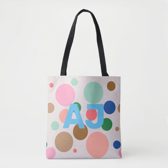 Moderne Monogram Polka Dot (Vorderseite)