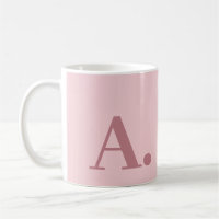 "Moderne Monogram Rose Coffee Tasse"