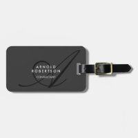 Moderne Monogram Schlicht Gray Trendy