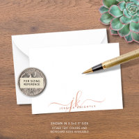 Moderne Monogram Script Initials Terracotta