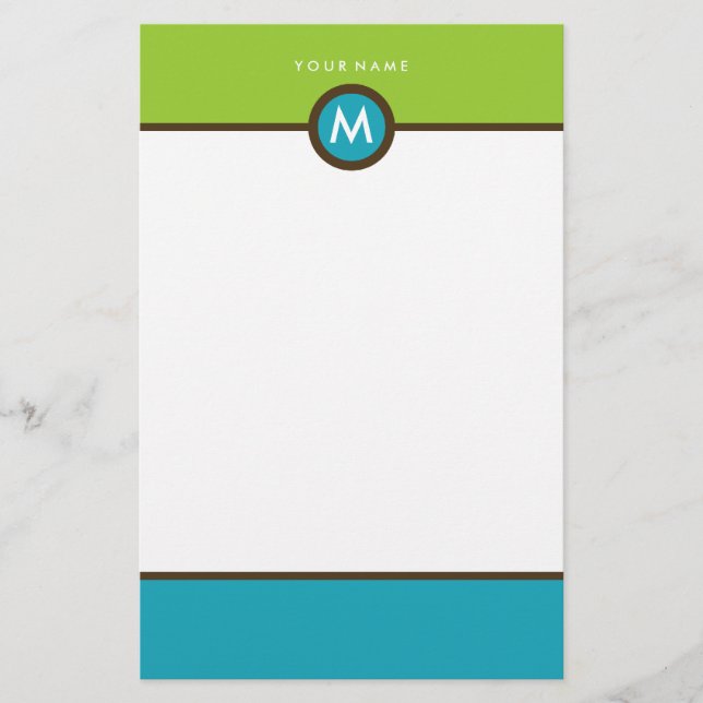 Moderne Monogram Stationery - Business oder Person Briefpapier (Vorderseite)