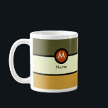 Moderne Monogram-Tasse Tasse<br><div class="desc">Diese moderne Monogramm-Tasse mit einem Ort,  an dem Ihr Name und Ihr Initial perfekt ist,  ist Zuhause oder Büro. Um einen anderen Schriftart auszuwählen,  klicken Sie einfach auf die Schaltfläche "Anpassen".</div>