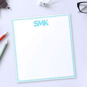 Moderne Monogram Trendy Shadow Initials Stilvoll n Notizblock