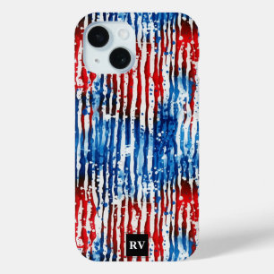Moderne Monogram USA US Flagge Case-Mate iPhone Hülle