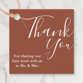 Moderne Monogram Wedding Danke Brautparty Geschenkanhänger